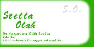 stella olah business card